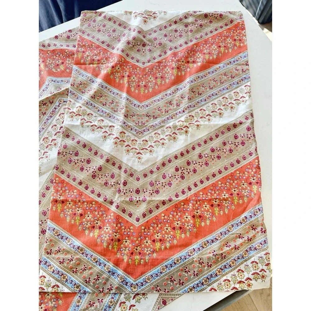 Lot 2 Vintage‎ Cannon Monticello Standard Pillowcases Floral Boho Earth Tones